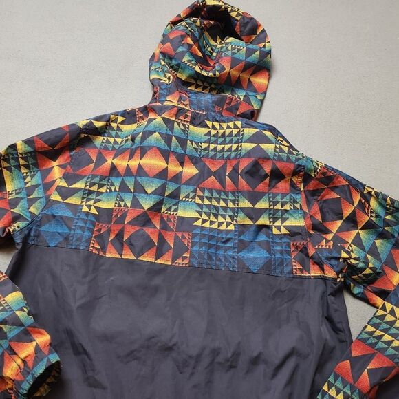 Empyre Surplus Co - Hooded jacket with pocket - Medium Aztec Print Windbreaker - Picture 9 of 13